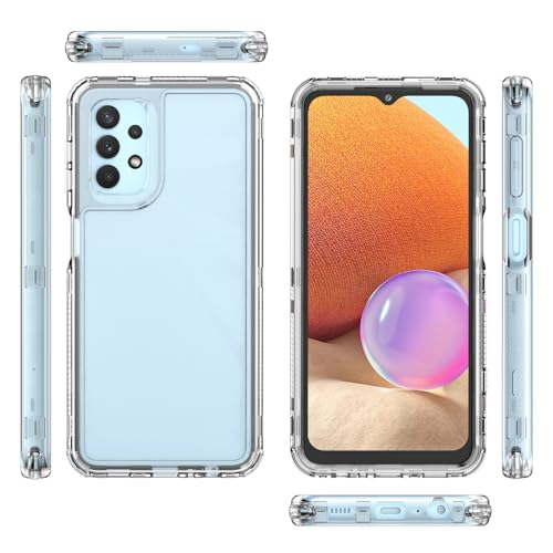 Kompatibel mit Samsung Galaxy A04 4G Handytasche,3 in 1 Anti-Fall und stoßdämpfende Schutzhülle Kompatibel mit Samsung SM-A047F/DSN Galaxy A04s / SM-A045F/DS SM-A045M hülle Clear von Elubugod