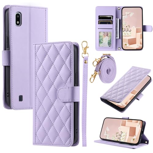 Kompatibel mit Samsung Galaxy A10 Hülle,Kompatibel mit Samsung SM-A105M/DS Galaxy A10 / SM-A105G/DS SM-A105FN/DS SM-A105N SM-A105M Flip Ledertasche Schutzhülle Hülle Purple Kompatibel mit Samsung Galaxy A10 Hülle,Kompatibel mit Samsung SM-A105M/DS Galaxy A10 / SM-A105G/DS SM-A105FN/DS SM-A105N SM-A105M Flip Ledertasche Schutzhülle Hülle Purple von Elubugod