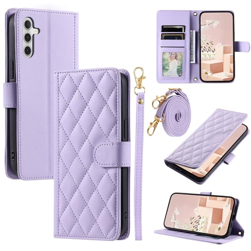Kompatibel mit Samsung Galaxy M13 5G Hülle,Kompatibel mit Samsung SM-A137F/DSN Galaxy A13 4G 5G / SM-A047M/DS Galaxy A04s / Galaxy A04 4G Flip Ledertasche Schutzhülle Hülle Purple Kompatibel mit Samsung Galaxy M13 5G Hülle,Kompatibel mit Samsung SM-A137F/DSN Galaxy A13 4G 5G / SM-A047M/DS Galaxy A04s / Galaxy A04 4G Flip Ledertasche Schutzhülle Hülle Purple von Elubugod