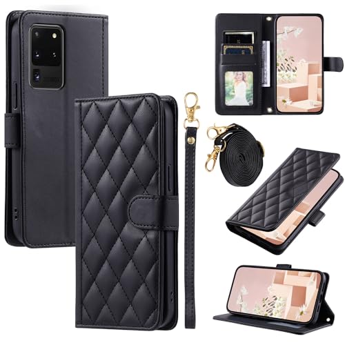 Kompatibel mit Samsung Galaxy S20 Ultra Hülle,Kompatibel mit Samsung SM-G988B/DS Galaxy S20 Ultra/SM-G988U1 SM-G988N SM-G988W Flip Ledertasche Schutzhülle Hülle Black Kompatibel mit Samsung Galaxy S20 Ultra Hülle,Kompatibel mit Samsung SM-G988B/DS Galaxy S20 Ultra/SM-G988U1 SM-G988N SM-G988W Flip Ledertasche Schutzhülle Hülle Black von Elubugod
