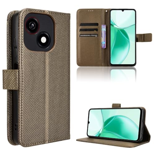 Kompatibel mit ZTE Blade A35e (Global Edition) Handytasche,Kompatibel mit ZTE Blade A35e Z2466 Hülle Klapphülle Handytasche Brown von Elubugod