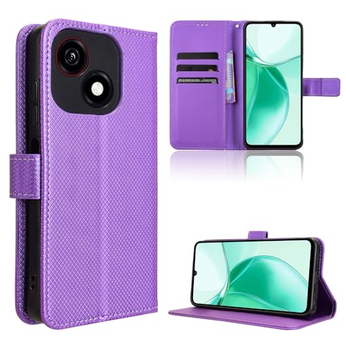 Kompatibel mit ZTE Blade A35e (Global Edition) Handytasche,Kompatibel mit ZTE Blade A35e Z2466 Hülle Klapphülle Handytasche Purple von Elubugod