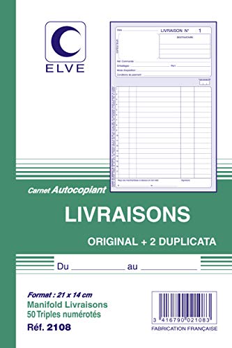 ELVE Manifold "Livraisons", original + 2 duplicata, tripli von Elve