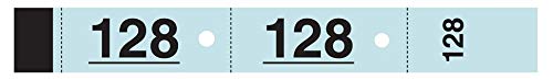 Elve LV261 Garderobenblock, nummeriert, mit Ferse, für Kunden, 2 Tickets, perforiert, Blau, 20 Stück von Elve