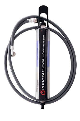 Elysator Wasserenthärterpatrone 300 micro Vollentsalzung mit Wandhalter & Füllschlauch, Schwarz, CD, 80 min, 1 Count von Elysator