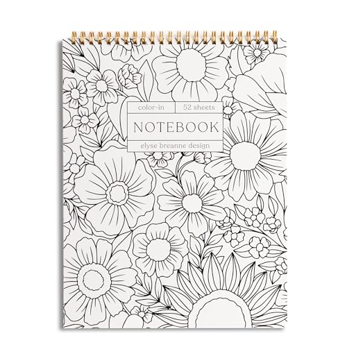 Elyse Breanne Design, 21,6 x 27,9 cm, Spiralbindung oben, 52 Blatt, All-in-One, Notizblock, Tagebuch, ewiger Kalender, Planer, Malbuch für Erwachsene, Mehrzweck-Notizbuch zum Ausmalen Elyse Breanne Design, 21,6 x 27,9 cm, Spiralbindung oben, 52 Blatt, All-in-One, Notizblock, Tagebuch, ewiger Kalender, Planer, Malbuch für Erwachsene, Mehrzweck-Notizbuch zum Ausmalen von Elyse Breanne Design