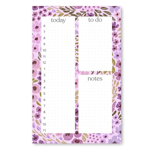 Elyse Breanne Design, 50 Seiten, bunt bedruckte Blätter, 21,6 x 14 cm, abreißbarer Notizblock, ewiger Kalender, To-Do-Liste, Aufgabendiagramm, Stundenplaner, fliederfarbenes Blumenmuster Elyse Breanne Design, 50 Seiten, bunt bedruckte Blätter, 21,6 x 14 cm, abreißbarer Notizblock, ewiger Kalender, To-Do-Liste, Aufgabendiagramm, Stundenplaner, fliederfarbenes Blumenmuster von Elyse Breanne Design