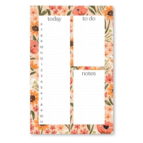 Elyse Breanne Design, 50 Seiten, bunt bedruckte Blätter, 21,6 x 14 cm, abreißbarer Notizblock, ewiger Kalender, To-Do-Liste, Aufgabendiagramm, Stundenplaner, sonnige Mohnblumen Elyse Breanne Design, 50 Seiten, bunt bedruckte Blätter, 21,6 x 14 cm, abreißbarer Notizblock, ewiger Kalender, To-Do-Liste, Aufgabendiagramm, Stundenplaner, sonnige Mohnblumen von Elyse Breanne Design