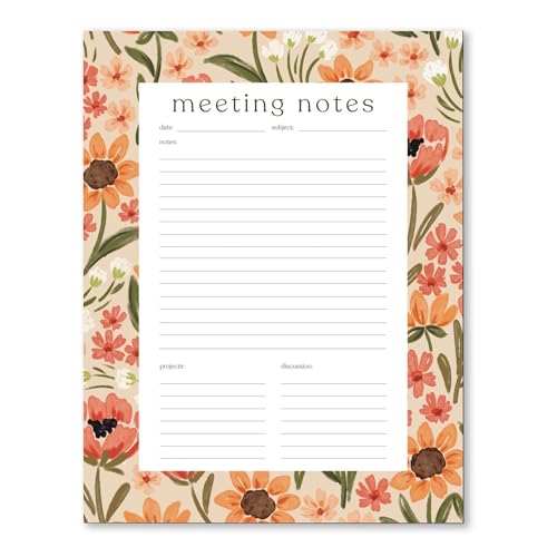 Elyse Breanne Design, 50 Seiten, bunt bedruckte Blätter, 21,6 x 27,9 cm, abreißbarer Notizblock, ewiger Kalender, To-Do-Liste, Aufgabendiagramm, Stundenplaner, sonnige Mohnblumen Elyse Breanne Design, 50 Seiten, bunt bedruckte Blätter, 21,6 x 27,9 cm, abreißbarer Notizblock, ewiger Kalender, To-Do-Liste, Aufgabendiagramm, Stundenplaner, sonnige Mohnblumen von Elyse Breanne Design