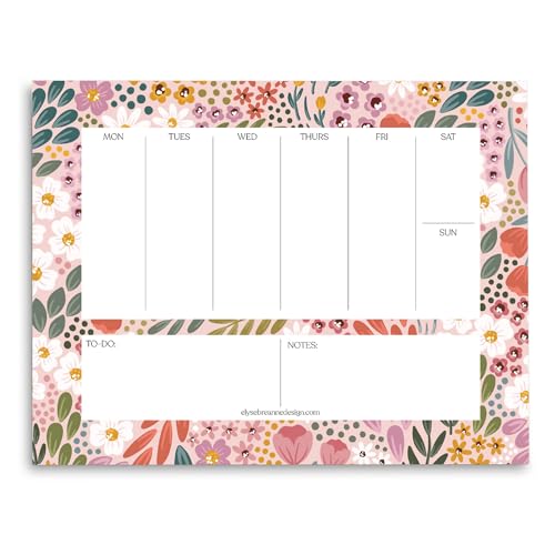 Elyse Breanne Design, 50 Seiten, bunt bedruckte Blätter, 21,6 x 27,9 cm, abreißbarer Notizblock, ewiger Kalender, To-Do-Liste, Aufgabendiagramm, Wochenplaner, Sommerwiesen Elyse Breanne Design, 50 Seiten, bunt bedruckte Blätter, 21,6 x 27,9 cm, abreißbarer Notizblock, ewiger Kalender, To-Do-Liste, Aufgabendiagramm, Wochenplaner, Sommerwiesen von Elyse Breanne Design
