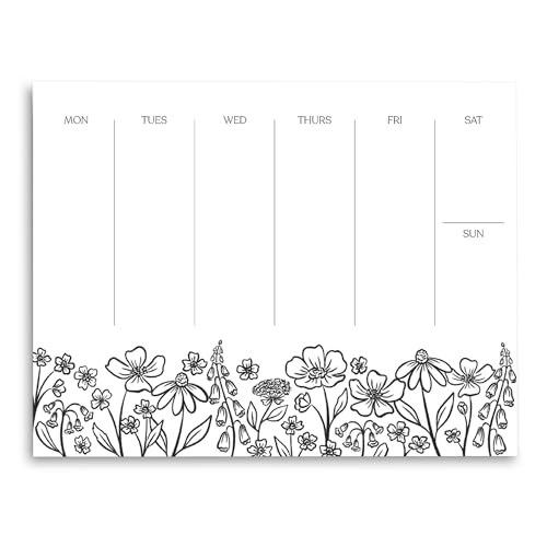 Elyse Breanne Design, 50 Seiten, bunt bedruckte Blätter, 21,6 x 27,9 cm, abreißbarer Notizblock, ewiger Kalender, To-Do-Liste, Aufgabendiagramm, Wochenplaner, gepresstes Blumenmuster Elyse Breanne Design, 50 Seiten, bunt bedruckte Blätter, 21,6 x 27,9 cm, abreißbarer Notizblock, ewiger Kalender, To-Do-Liste, Aufgabendiagramm, Wochenplaner, gepresstes Blumenmuster von Elyse Breanne Design
