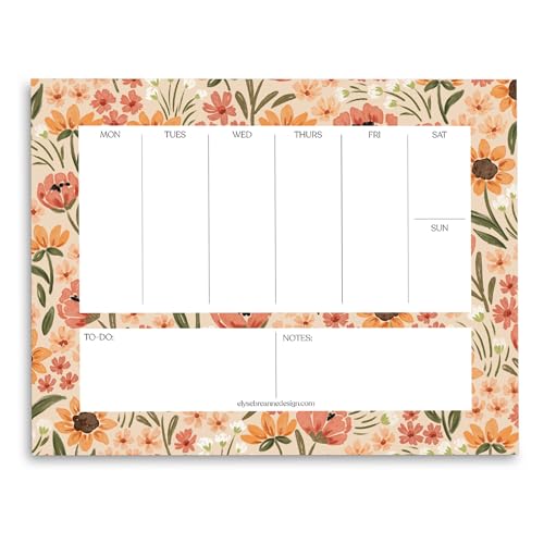 Elyse Breanne Design, 50 Seiten, bunt bedruckte Blätter, 21,6 x 27,9 cm, abreißbarer Notizblock, ewiger Kalender, To-Do-Liste, Aufgabendiagramm, Wochenplaner, sonnige Mohnblumen Elyse Breanne Design, 50 Seiten, bunt bedruckte Blätter, 21,6 x 27,9 cm, abreißbarer Notizblock, ewiger Kalender, To-Do-Liste, Aufgabendiagramm, Wochenplaner, sonnige Mohnblumen von Elyse Breanne Design