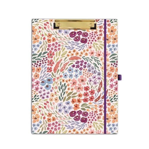 Elyse Breanne Design, Clipfolio, Portfolio und Klemmbrett, inklusive 40 linierten Blättern, Legalblock, integrierte Taschenmappen, um organisiert und professionell zu halten, Landschaftsblüten Elyse Breanne Design, Clipfolio, Portfolio und Klemmbrett, inklusive 40 linierten Blättern, Legalblock, integrierte Taschenmappen, um organisiert und professionell zu halten, Landschaftsblüten von Elyse Breanne Design