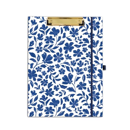 Elyse Breanne Design, Clipfolio, Portfolio und Klemmbrett, inklusive 40 linierten Blättern, Notizblock, integrierte Taschenmappen, um organisiert und professionell zu halten, Porzellan-Blumenmuster Elyse Breanne Design, Clipfolio, Portfolio und Klemmbrett, inklusive 40 linierten Blättern, Notizblock, integrierte Taschenmappen, um organisiert und professionell zu halten, Porzellan-Blumenmuster von Elyse Breanne Design