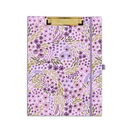 Elyse Breanne Design, Clipfolio, Portfolio und Klemmbrett, inklusive 40 linierten Blättern, Notizblock, integrierte Taschenmappen, um organisiert und professionell zu halten, lila Blumenmuster Elyse Breanne Design, Clipfolio, Portfolio und Klemmbrett, inklusive 40 linierten Blättern, Notizblock, integrierte Taschenmappen, um organisiert und professionell zu halten, lila Blumenmuster von Elyse Breanne Design