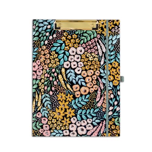 Elyse Breanne Design, Clipfolio, Portfolio und Klemmbrett, inklusive 40 linierten Blättern, Rechtsblock, integrierte Taschenmappen, um organisiert und professionell zu halten, schwarzes Blumenmuster Elyse Breanne Design, Clipfolio, Portfolio und Klemmbrett, inklusive 40 linierten Blättern, Rechtsblock, integrierte Taschenmappen, um organisiert und professionell zu halten, schwarzes Blumenmuster von Elyse Breanne Design