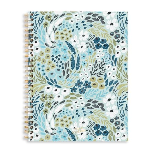 Elyse Breanne Design, College-Notizbuch, 70 Seiten, liniert, 21,6 x 27,9 cm, recyceltes Papier, laminierter weicher Einband, 1 Thema, Spiralbindung, Wasserfall-Blumenmuster von Elyse Breanne Design
