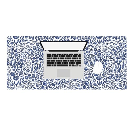 Elyse Breanne Design, Schreibtischunterlage für Computer, Tastatur, Maus, Schreibtischschutz, rutschfeste Gummi-Rückseite, 39,4 x 88,9 cm, groß, Porzellan-Blumenmuster Elyse Breanne Design, Schreibtischunterlage für Computer, Tastatur, Maus, Schreibtischschutz, rutschfeste Gummi-Rückseite, 39,4 x 88,9 cm, groß, Porzellan-Blumenmuster von Elyse Breanne Design