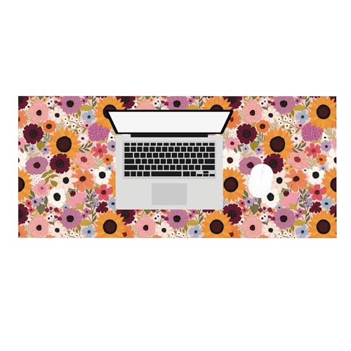 Elyse Breanne Design, Schreibtischunterlage für Computer, Tastatur, Maus, Schreibtischschutz, rutschfeste Gummi-Rückseite, 39,4 x 88,9 cm, groß, Regenbogengarten Elyse Breanne Design, Schreibtischunterlage für Computer, Tastatur, Maus, Schreibtischschutz, rutschfeste Gummi-Rückseite, 39,4 x 88,9 cm, groß, Regenbogengarten von Elyse Breanne Design