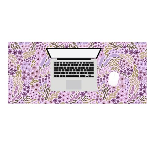 Elyse Breanne Design, Schreibtischunterlage für Computer, Tastatur, Maus, Schreibtischschutz, rutschfeste Gummi-Rückseite, 39,4 x 88,9 cm, groß, lila Blumenmuster Elyse Breanne Design, Schreibtischunterlage für Computer, Tastatur, Maus, Schreibtischschutz, rutschfeste Gummi-Rückseite, 39,4 x 88,9 cm, groß, lila Blumenmuster von Elyse Breanne Design