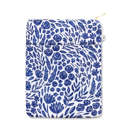 Elyse Breanne Design, Tablet-Hülle, 9-11 Zoll (22,9 - 27,9 cm), Tragetasche, Reißverschluss oben, Vordertasche, Porzellan-Blumenmuster von Elyse Breanne Design