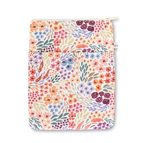 Elyse Breanne Design, Tablet-Hülle für 9-11 Zoll (22,9 - 27,9 cm), Tragetasche, Reißverschluss oben, Vordertasche, Landschaftsblüten von Elyse Breanne Design