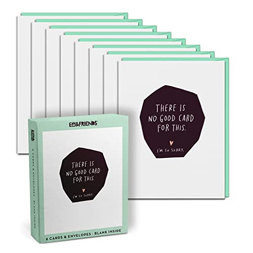 Em & Friends There is No Good Card For This Cards – Empathie-Trauerkarten mit Umschlägen (Box mit 8 identischen Karten) von Em & Friends