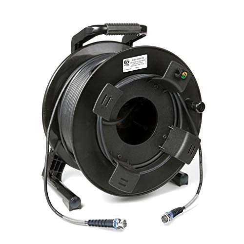 Emelec VíasCom R-SDI-3006N/120 – 120 m 3G-SDI Videokabel (0,8/3,75/6,0) montiert auf Kabelhalter mit BNC 3G-SDI – einadriger Leiter – Schwarz – Flexibles PVC von Emelec VíasCom