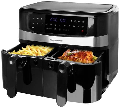 EMERIO AF-126672.4 Heißluft-Fritteuse 2400W Schwarz von Emerio