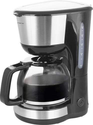 EMERIO CME-122933 Kaffeemaschine Schwarz, Silber Fassungsvermögen Tassen=12 Glaskanne, Warmhaltefun von Emerio