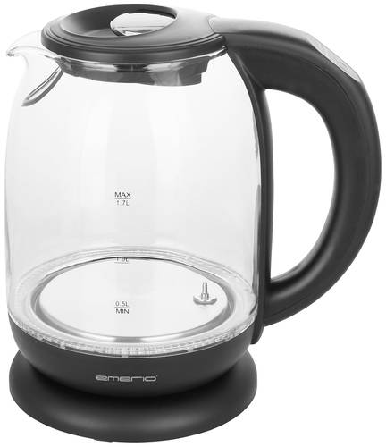 EMERIO WK-119255.5 Wasserkocher schnurlos Glas, Schwarz von Emerio