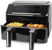 Emerio Smart Fryer AF-130376.1. Produkttyp: Heißluftfritteuse, Fassungsvermögen: 7,2 l, Temperatur (min): 50 °C. Bauart: Doppel, Produktfarbe: Schwarz, Steuerung: Berührung. Leistung: 2400 W. Verpackungsbreite: 415 mm, Verpackungstiefe: 425 mm, Verpackungshöhe: 325 mm (AF-130376.1) von Emerio