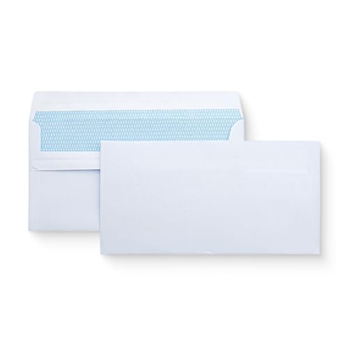 Emerson Briefumschlag DIN lang (100 Stück) Nassleim Briefumschlag ohne Fenster, weiß 110 x 220 mm, 100g/m², Geschäftsbriefumschlag von Emerson