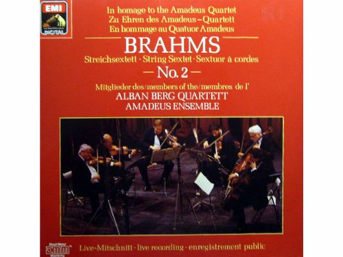 Brahms: Streichsextett - String Sextet No.2 Mitglieder des /members of the Alban Berg Quartett - Amadeus Ensemble "Live-Mitschnitt - live recording" [Vinyl LP record] [Schallplatte] von Emi