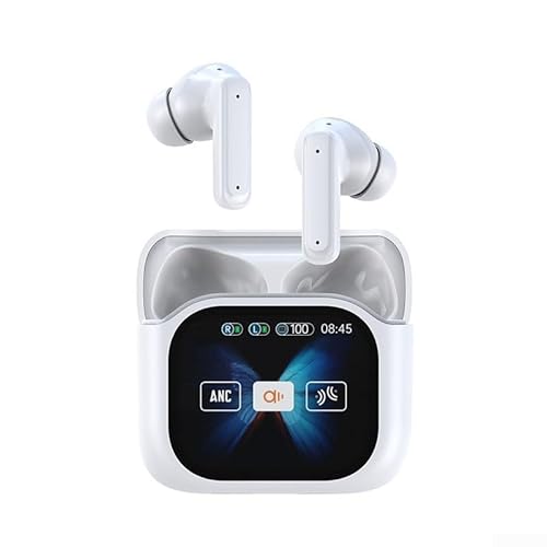 Emiif Ergonomische, kabellose Ohrhörer mit erweiterten Geräuschunterdrückungsfunktionen und Touch-Steuerungsoptionen (schwarz) von Emiif