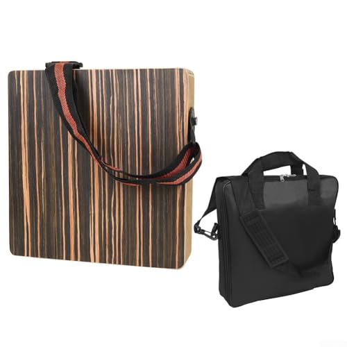 Reise-Cajon-Trommel, anpassbare Sound-Optionen mit Tragetasche, ideal für Musiker in verschiedenen Einstellungen (CAJON+BAG) von Emiif
