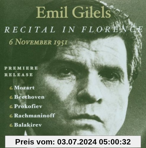 Recital Florenz, 6. Nov. 1951 von Emil Gilels