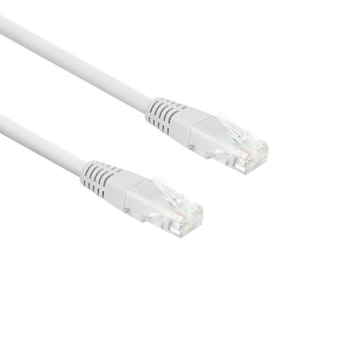 Eminent CAT6 LAN Kabel 1.5m Ethernet, 10/100/1000/Mbit/s, RJ45, U/UTP Netzwerkkabel, 250 MHz, PoE, CCA Kupfer, für Switch, Router, Patch Panel, TV, PC & Laptop, Weiß – IM8151 von Eminent