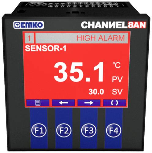 Emko CHANNEL8A-N 2-Punkt-Regler Temperaturregler -200 bis +650°C Relais 5A (L x B x H) 96 x 96 x 96 von Emko