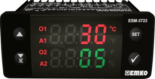 Emko ESM-3723.2.2.5.0.1/01.01/1.0.0.0 2-Punkt und PID Regler Temperaturregler PTC 0 bis 100°C Relai von Emko