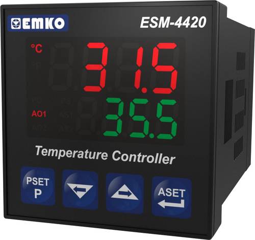 Emko ESM-4420 2-Punkt, P, PI, PD, PID Temperaturregler J, K, R, S, T, Pt100 -200 bis 1700°C Relais Emko ESM-4420 2-Punkt, P, PI, PD, PID Temperaturregler J, K, R, S, T, Pt100 -200 bis 1700°C Relais von Emko