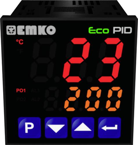 Emko ecoPID.4.6.1R.S.0 Temperaturregler Pt100, J, K, R, S, T, L -199 bis +999°C Relais 5 A, SSR (L Emko ecoPID.4.6.1R.S.0 Temperaturregler Pt100, J, K, R, S, T, L -199 bis +999°C Relais 5 A, SSR (L von Emko