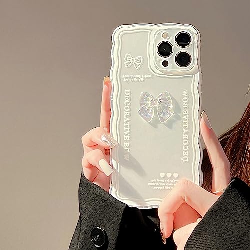 Emlivi Handyhülle Kompatibel iPhone 11 Hülle Flash Schmetterling Blume Transparent Schutzhülle Aesthetic Frauen Mädchen 3D-Muster Glitzer Kristall Weiche TPU Case Cover für iPhone 11, Bogen von Emlivi