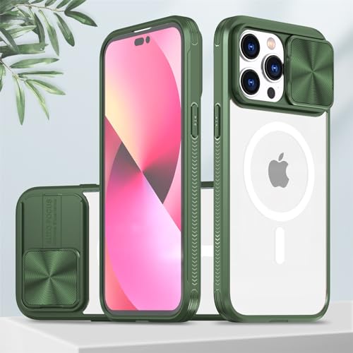 Emlivi Hülle Kameraschutz kompatibel für iPhone 11 Pro Max, Silikon Schutzhülle mit Camera Slider Schutz Matte Translucent Handyhülle Anti-Scratch Case Cover für iPhone 11 Pro Max(6,5''), Grün von Emlivi
