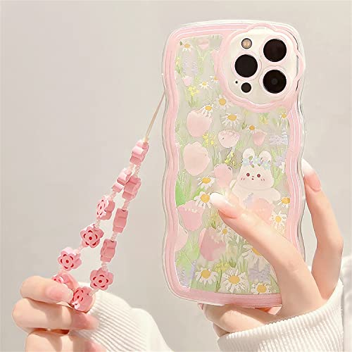 Emlivi Hülle für iPhone 11 Pro Max mit Perlen Armband Blumen Mode Handyhülle Wellen Schutzhülle Süß Erdbeere Bumper Cover Weich Silikon TPU Case für iPhone 11 Pro Max, Kaninchen Blume Emlivi Hülle für iPhone 11 Pro Max mit Perlen Armband Blumen Mode Handyhülle Wellen Schutzhülle Süß Erdbeere Bumper Cover Weich Silikon TPU Case für iPhone 11 Pro Max, Kaninchen Blume von Emlivi