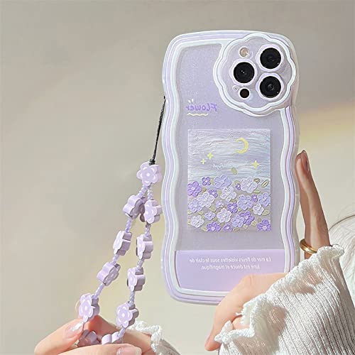 Emlivi Hülle für iPhone 11 Pro Max mit Perlen Armband Blumen Mode Handyhülle Wellen Schutzhülle Süß Erdbeere Bumper Cover Weich Silikon TPU Case für iPhone 11 Pro Max, Lila Malerei Emlivi Hülle für iPhone 11 Pro Max mit Perlen Armband Blumen Mode Handyhülle Wellen Schutzhülle Süß Erdbeere Bumper Cover Weich Silikon TPU Case für iPhone 11 Pro Max, Lila Malerei von Emlivi