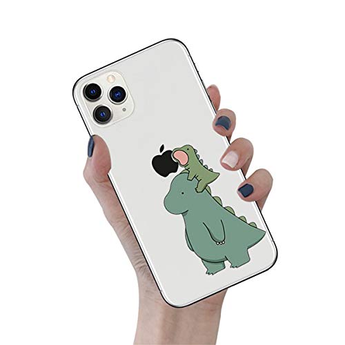 Emlivi Hülle für iPhone 12 Mini Handyhülle Hülle Crystal Clear Silikon Schutzhülle Stoßfest TPU Weich Durchsichtige Silikon Hülle für iPhone 12 Mini (5,4 ") Case Cover, Großer grüner Dinosaurier von Emlivi