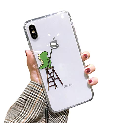 Emlivi Hülle für iPhone 12 Mini: Ultra-dünn Crystal Clear Silikon Schutzhülle Stoßfest TPU Weich Durchsichtige Silikon Hülle für iPhone 12 Mini (5,4 ") Case Cover, Leiter Dinosaurie von Emlivi
