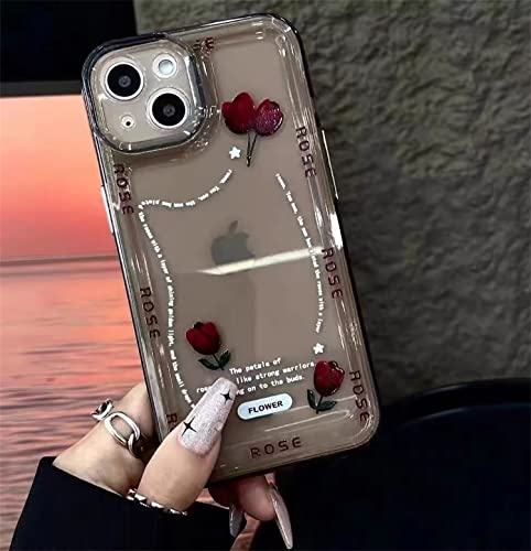 Emlivi Hülle für iPhone 13 Wellen Handyhülle iPhone 13 Blumen Mode Schutzhülle Erdbeere Bumper Cover Kratzfeste Stoßfest Weich Silikon Case für iPhone 13, DREI Rose Emlivi Hülle für iPhone 13 Wellen Handyhülle iPhone 13 Blumen Mode Schutzhülle Erdbeere Bumper Cover Kratzfeste Stoßfest Weich Silikon Case für iPhone 13, DREI Rose von Emlivi
