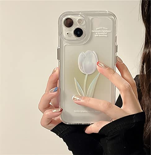 Emlivi Hülle für iPhone 13 Blumen Mode Schutzhülle Erdbeere Bumper Cover Kratzfeste Stoßfest Weich Silikon Case für iPhone 13, Weiß Tulpe Emlivi Hülle für iPhone 13 Blumen Mode Schutzhülle Erdbeere Bumper Cover Kratzfeste Stoßfest Weich Silikon Case für iPhone 13, Weiß Tulpe von Emlivi
